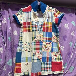 Polo Ralph Lauren patchwork dress for toddlers size 2T used like new